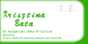 krisztina bata business card